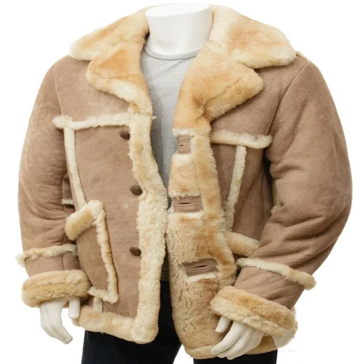 Sheepskin Classic Leather Coat for Men