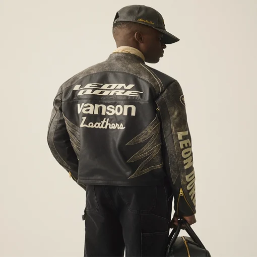 Aime Leon Dore Vanson Classic Moto Leather Jacket