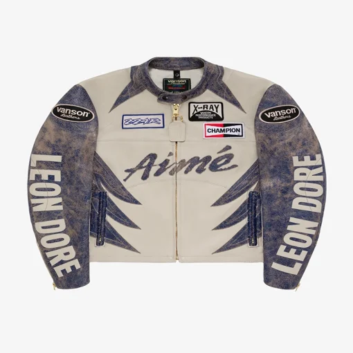 Aime Leon Dore Vanson Rugged Leather Moto Jacket