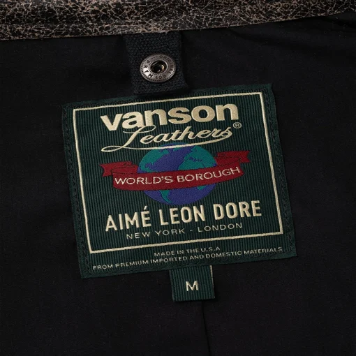 Aime Leon Dore Vanson Hand-Treated Moto Leather Jacket