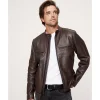 Banana Republic Leather Biker Jacket-Espresso Brown