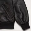 Banana Republic Leather Bomber Jacket-Black
