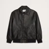 Banana Republic Oversized Leather Bomber Jacket