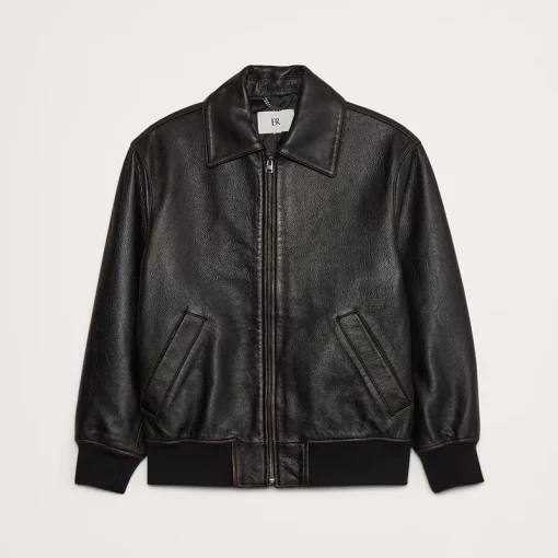 Banana Republic Oversized Leather Bomber Jacket