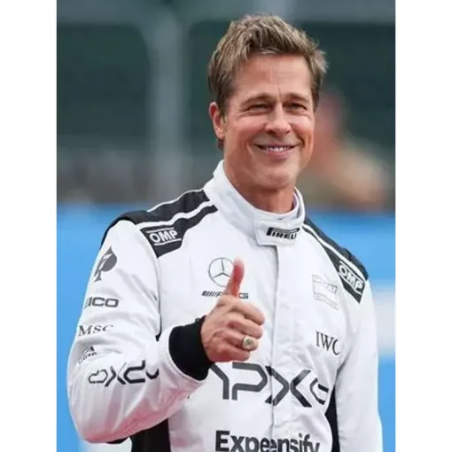 Brad Pitt F1 Racer Leather Jacket
