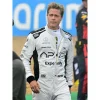 Brad Pitt F1 Racer White Leather Jacket