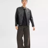 Coach Leather Racer Jacket Black