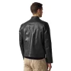 HUGO Black Hugo Slim Fit Leather Jacket