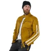 Joe Browns Yellow Quilted Premium Leather Racer Jacket