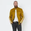 Joe Browns Yellow Quilted Premium Leather Racer Jacket
