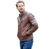 Lakeland Leather Brown Charlie II Racer Jacket