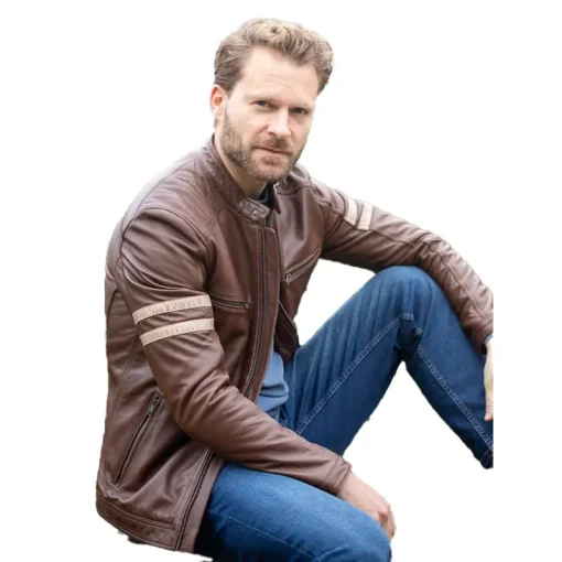 Lakeland Leather Brown Charlie II Racer Jacket