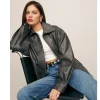 Quince Leather Oversized Bomber Jacket