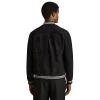 Reiss Navy Banridge Suede Stripe-Trim Bomber Jacket