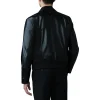 Tailored Men’s Black Leather Jacket