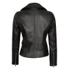 Womens Slim Fit Asymmetrical Leather Jacket