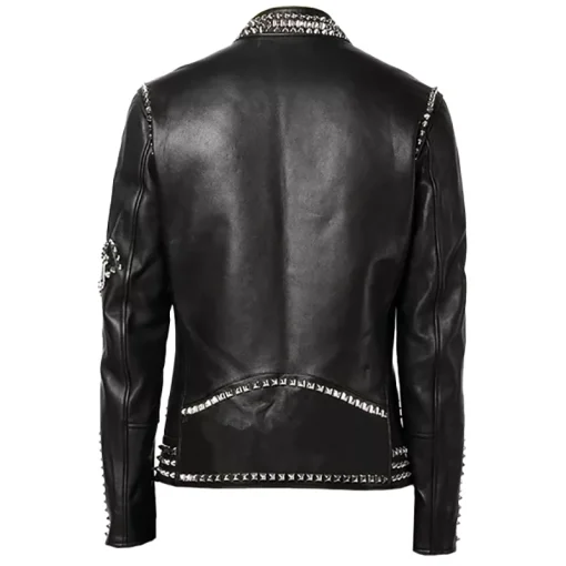 Classic Studded Leather Motorcycle Jacket