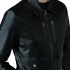 Fitted Men’s Black Leather Jacket