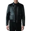 Clean Cut Men’s Black Leather Jacket
