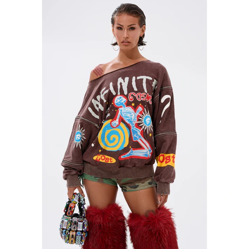 AKIRA Infinite Cosmos Oversized Graphic Sweatshirt - Image 4
