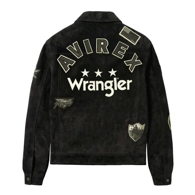 AVIREX X WRANGLER SUEDE TRUCKER JACKET - Image 2