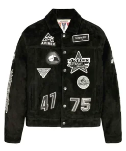AVIREX X WRANGLER SUEDE TRUCKER JACKET