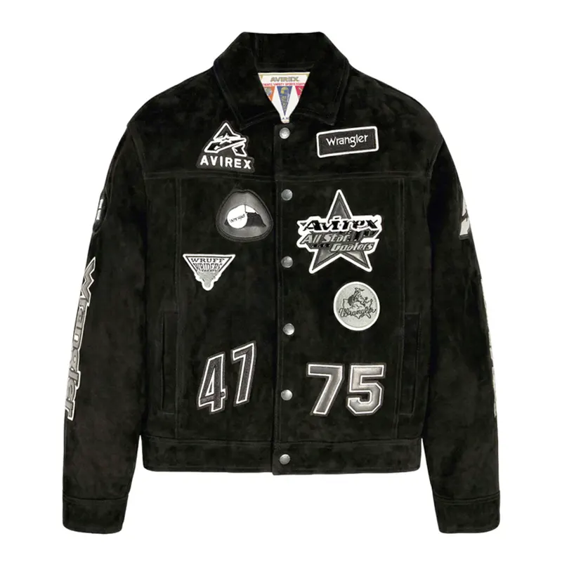 AVIREX X WRANGLER SUEDE TRUCKER JACKET