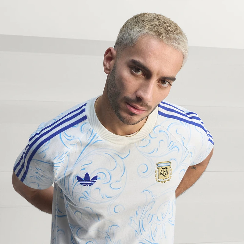 Adidas Argentina Originals All Over Print T-Shirt - Image 6