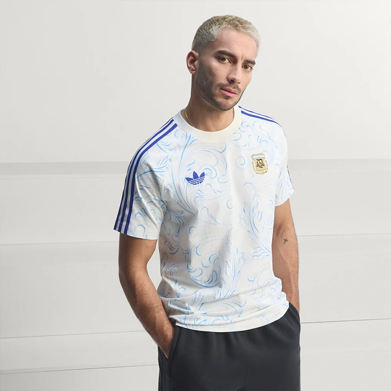 Adidas Argentina Originals All Over Print T-Shirt - Image 3