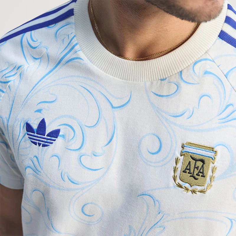 Adidas Argentina Originals All Over Print T-Shirt - Image 2