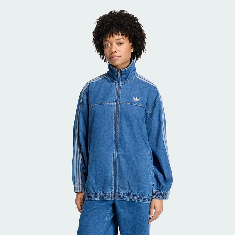 Adidas Womens Firebird Adilenium Track Top Denim - Image 2