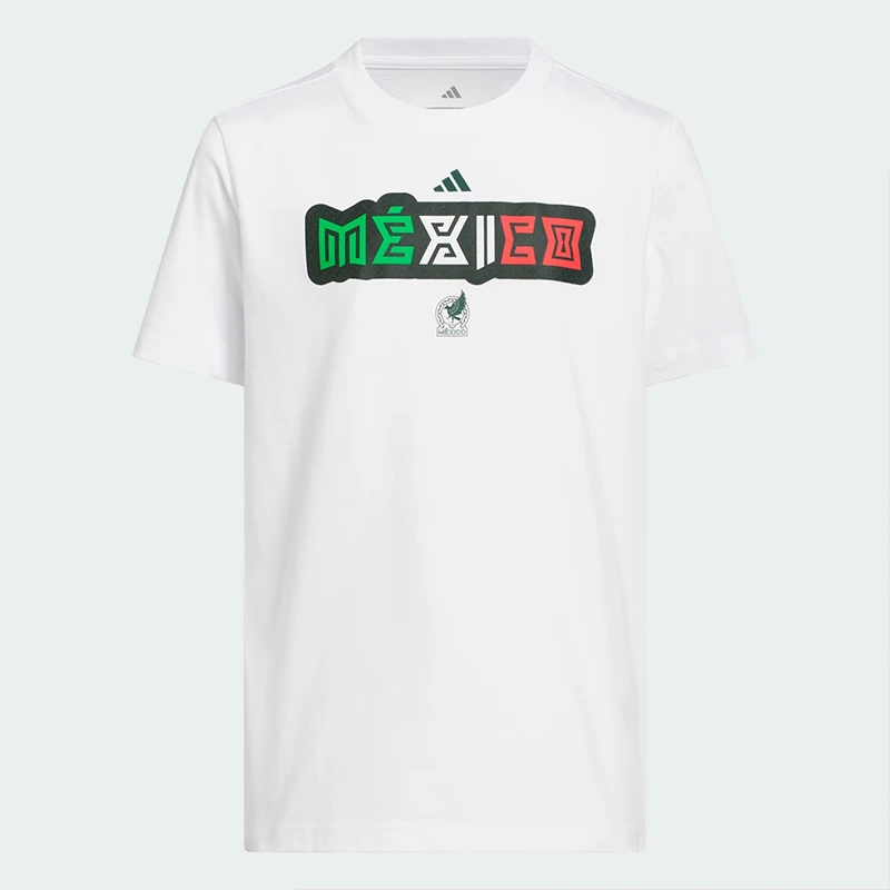 Adidas World Cup 26 Mexico Home Graphic Tee Junior - Image 6