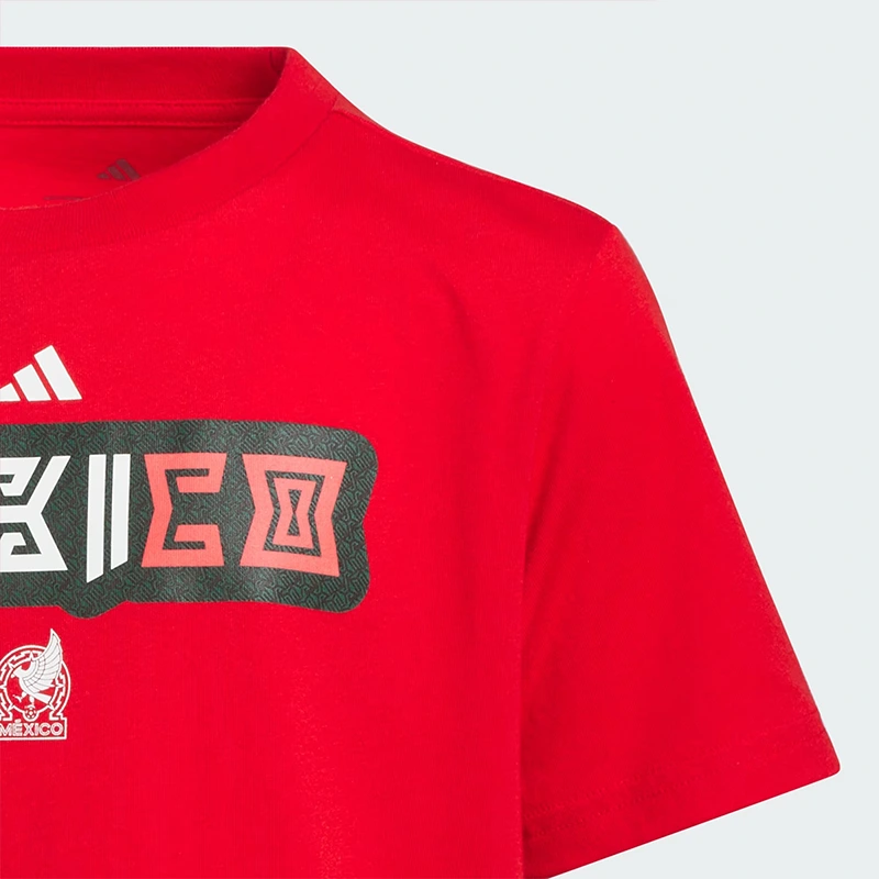 Adidas World Cup 26 Mexico Home Graphic Tee Junior - Image 4