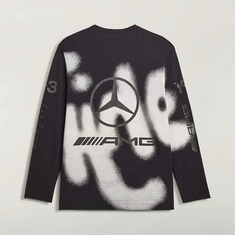 Adidas Y-3 MERCEDES - AMG PETRONAS FORMULA 1 TEAM YOHJI GRAPHIC LONG SLEEVE TEE - Image 2