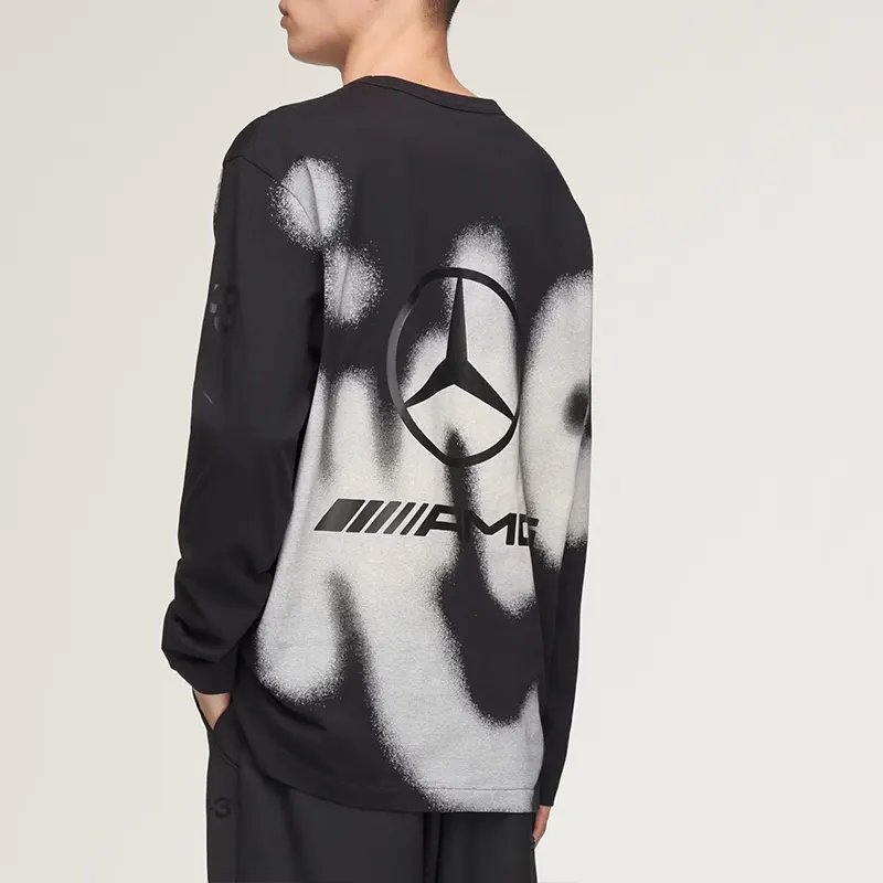 Adidas Y-3 MERCEDES - AMG PETRONAS FORMULA 1 TEAM YOHJI GRAPHIC LONG SLEEVE TEE - Image 4