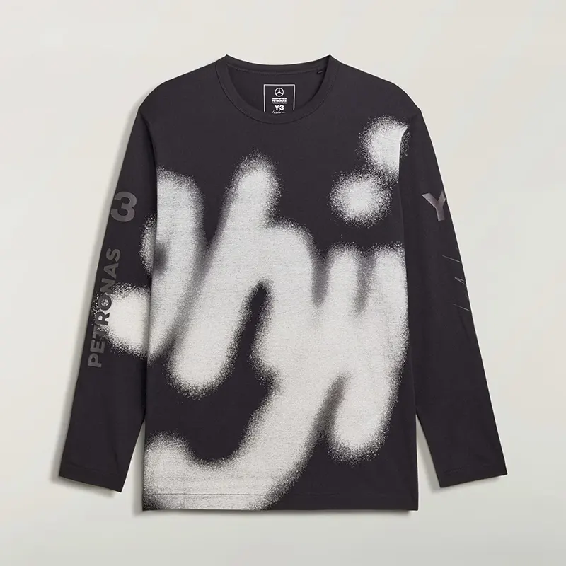 Adidas Y-3 MERCEDES - AMG PETRONAS FORMULA 1 TEAM YOHJI GRAPHIC LONG SLEEVE TEE