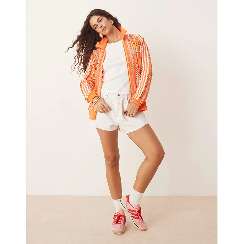 Adidas x ASOS Orange Crochet Tracksuit - Image 3