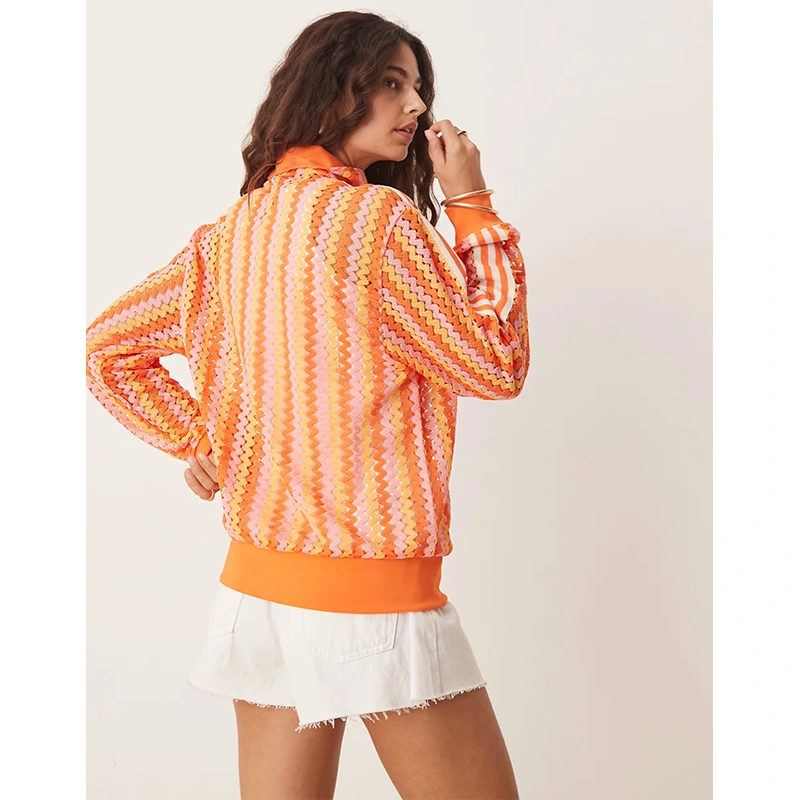 Adidas x ASOS Orange Crochet Tracksuit - Image 4