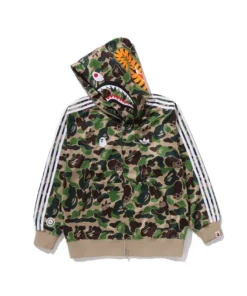 Adidas x BAPE Relaxed Fit Track Camo Shark Full Zip Hoodie