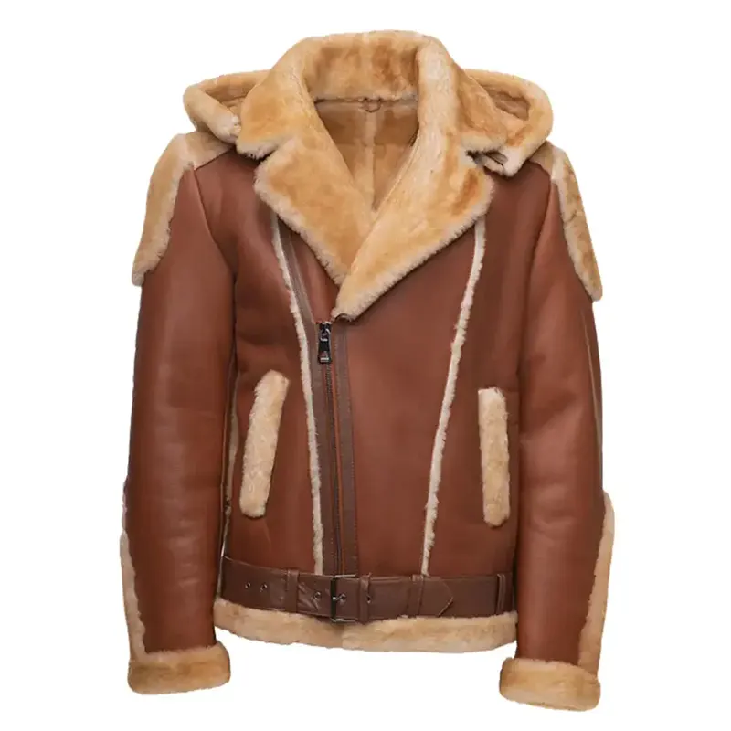 Aleks Shearling Leather Biker Jacket