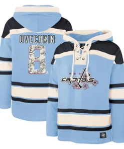 Alexander Ovechkin Washington Capitals 47 Cherry Blossom Lacer Pullover Hoodie