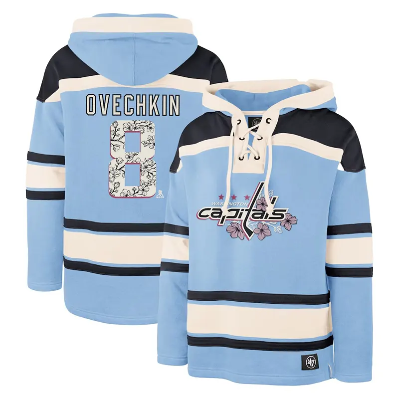 Alexander Ovechkin Washington Capitals 47 Cherry Blossom Lacer Pullover Hoodie