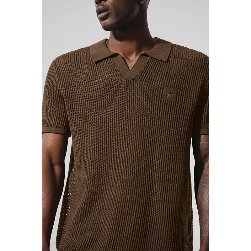 Alo Yoga Alo Open-Knit Polo - Image 3