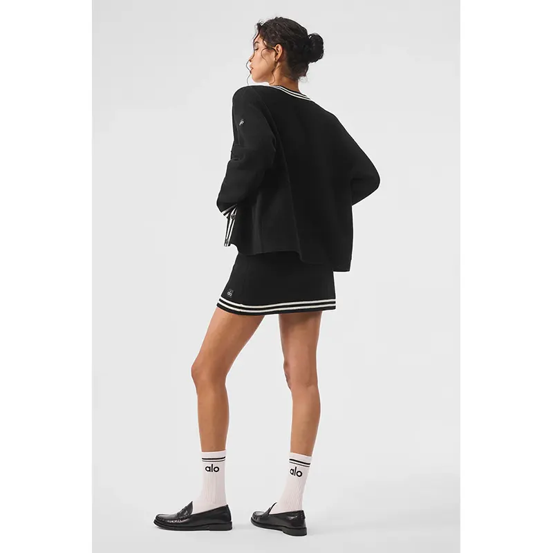 Alo Yoga Alo Tennis Club Sweater Knit Cardigan Top - Image 2