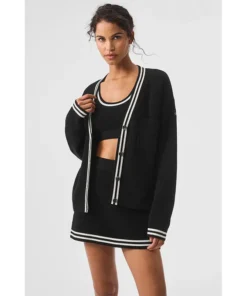 Alo Yoga Alo Tennis Club Sweater Knit Cardigan Top