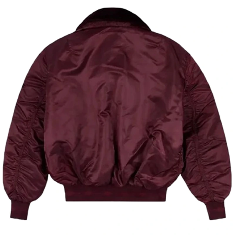 Alpha Industries B-15 Burgundy Bomber Jacket - Image 2