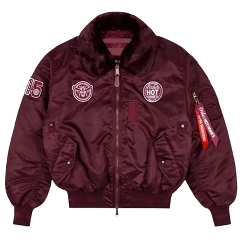 Alpha Industries B-15 Burgundy Bomber Jacket