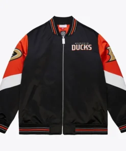 Anaheim Ducks Mitchell & Ness Throw It Back Heavyweight Satin Jacket