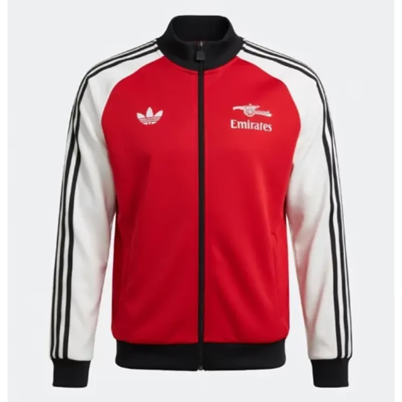 Arsenal x Adidas Track Red & White Jacket - Image 2