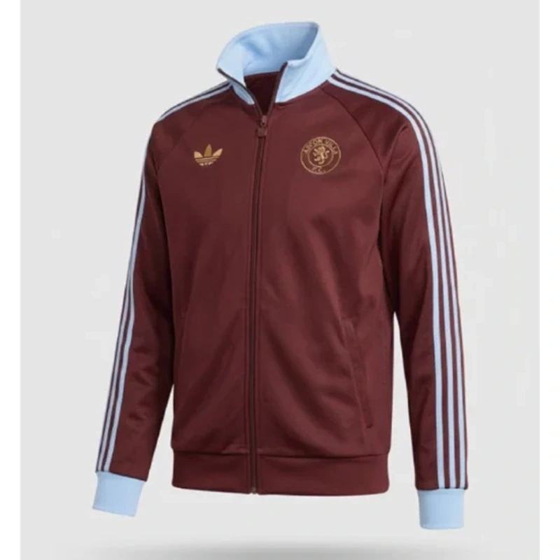 Aston Villa Adidas Track Brown Jacket